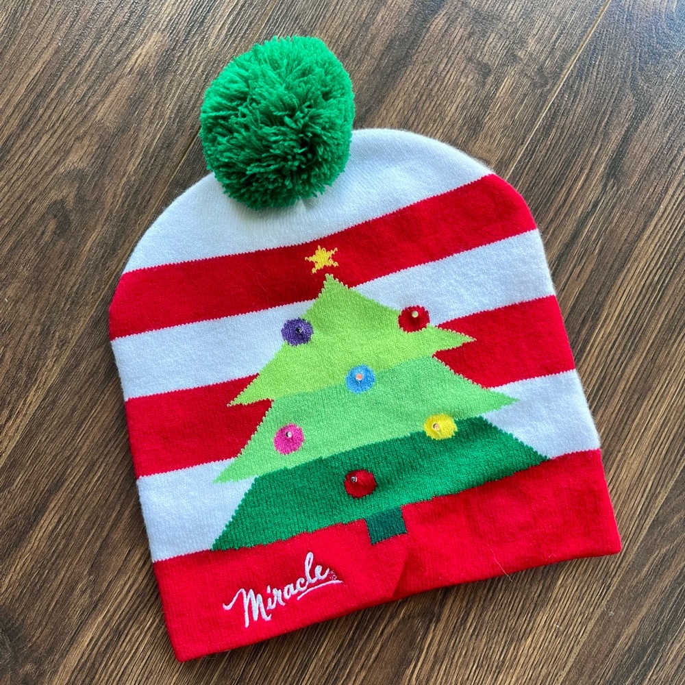 Light Up Miracle Christmas Tree Toque - it works!
